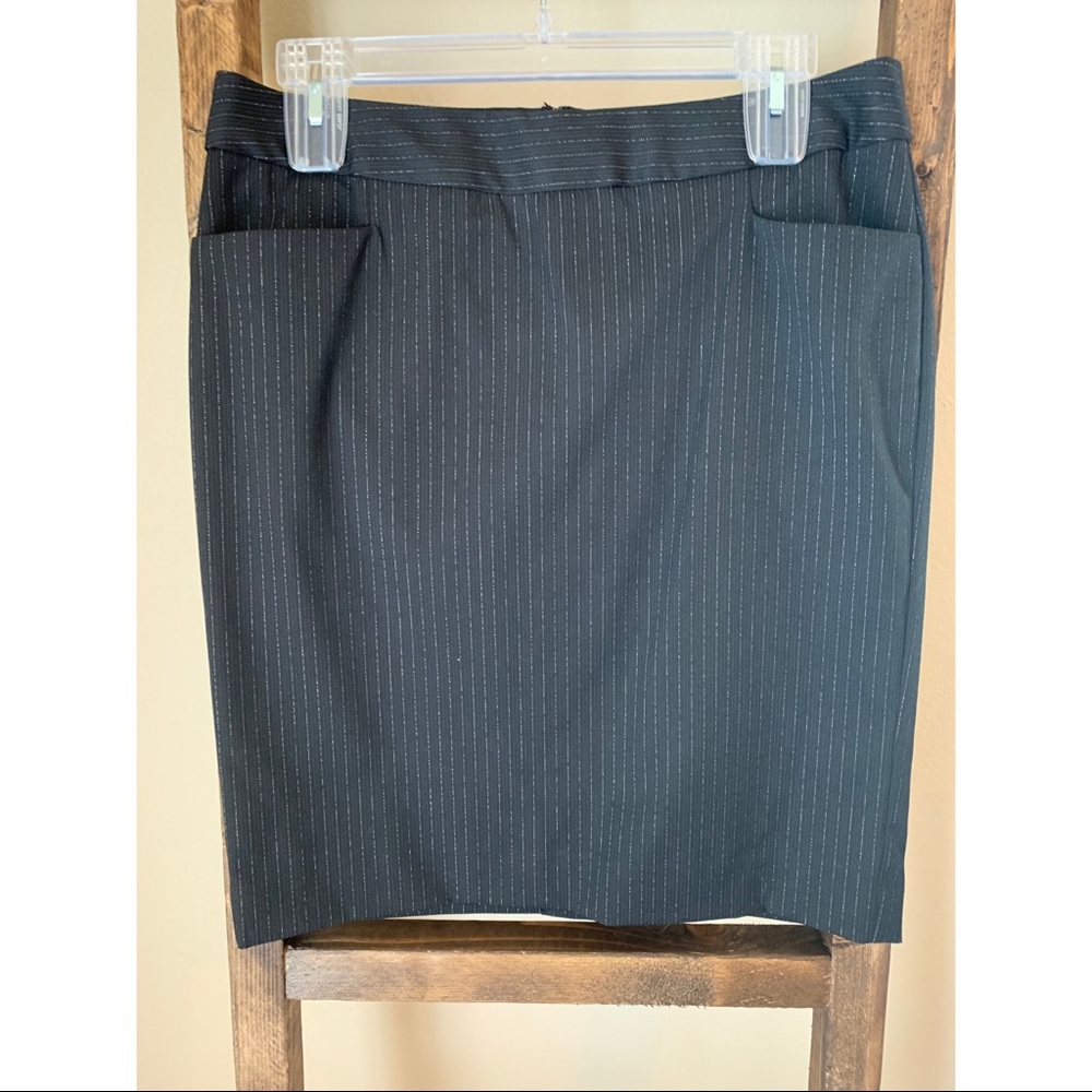 Express Black with Silver Striped Skirt